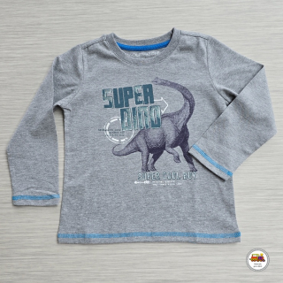 Bavlněné tričko Wolf S2631 SUPER DINO šedé vel.110