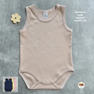 Kojenecké body nátělník bavlněný /9591/ béžový vel. 92