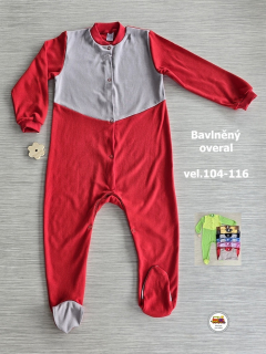 Kojenecký/dětský overal bavlněný /691/ červenobéžový vel.116