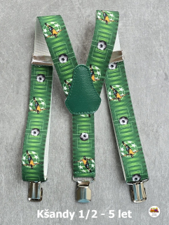 Dětské kšandy/šle Football na zelené č.180