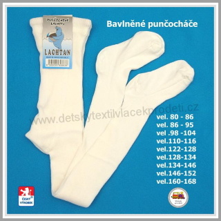 Punčocháče bavlněné bílé vel.98-104