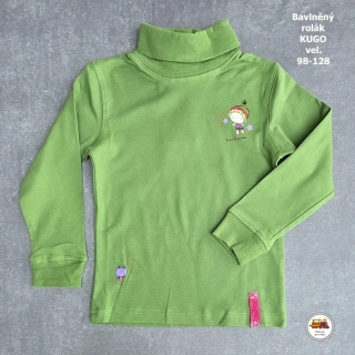 Bavlněný rolák Kugo A111 zelený vel. 98