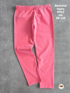 Legíny bavlněné s elastanem Wolf H2147 jahodové vel.116