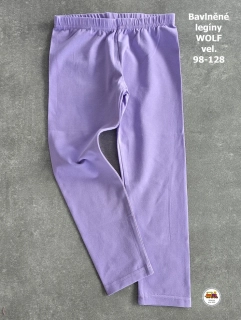 Legíny bavlněné s elastanem Wolf H2147 fialové vel. 98