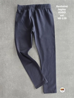 Legíny bavlněné s elastanem Kugo M6058 tmavě modré vel.116