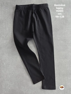 Legíny bavlněné s elastanem Kugo M6058 černé vel.110