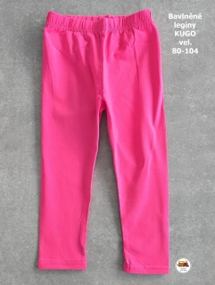 Legíny bavlněné s elastanem Kugo M6058B tmavě růžové vel. 92