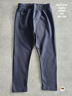 Legíny bavlněné s elastanem Kugo M6058B tmavě modré vel. 98