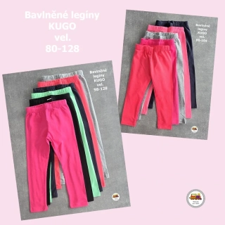 NOVINKA-Legíny bavlněné s elastanem Kugo M6058B vel. 80, 86, 92, 98, 104, 110, 116, 122, 128
