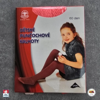 Dívčí punčocháče Elite jahodové vel.116