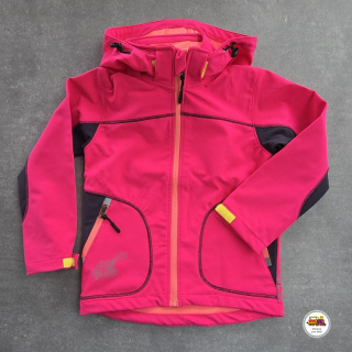 Dívčí bunda softshellová nezateplená Kugo B-503 růžová vel.110