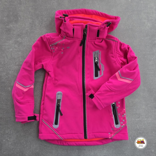 Dívčí bunda softshellová zateplená Kugo S2610 růžová vel.128