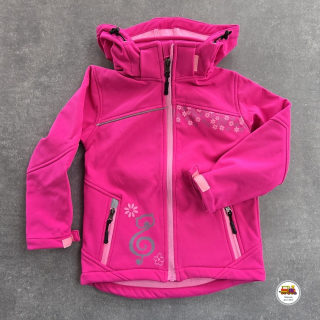 Dívčí bunda softshellová zateplená Kugo S2616 růžová vel.104
