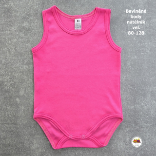 Kojenecké body nátělník bavlněný /9504/ tmavě růžový vel. 80