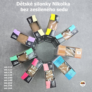NOVINKA-Silonky tělové Nikolka nezesílený sed vel.116, 122, 128, 134, 140, 146, 152, 158, 164