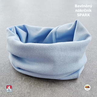 Dětský nákrčník bavlněný Spark /264/ světle modrý - vel. L (1-3roky)