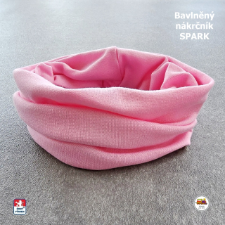 Dětský nákrčník bavlněný Spark /262/ světle růžový - vel. L (1-3roky)