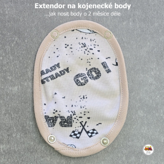 Extendor k prodloužení kojeneckého body /70/ Formule béžová