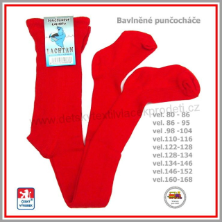 Punčocháče bavlněné červené vel.122-128