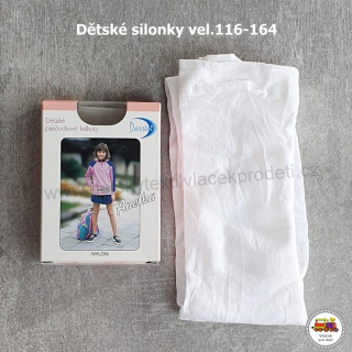 Dívčí silonky bílé Anetka vel.146