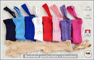 Punčocháče bavlněné české vel. 62-68, 74-80