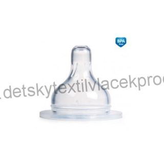Dudlík 5-trojprůtokový silikonový třešinka široký 1ks 21/724