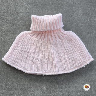 Dětský pletený nákrčník dívčí - světle růžový